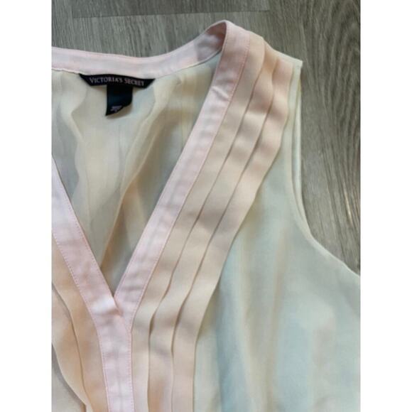 Victoria’s Secret Dress, women’s size Small, pink and cream, v-neck, sleeveless - Picture 3 of 7